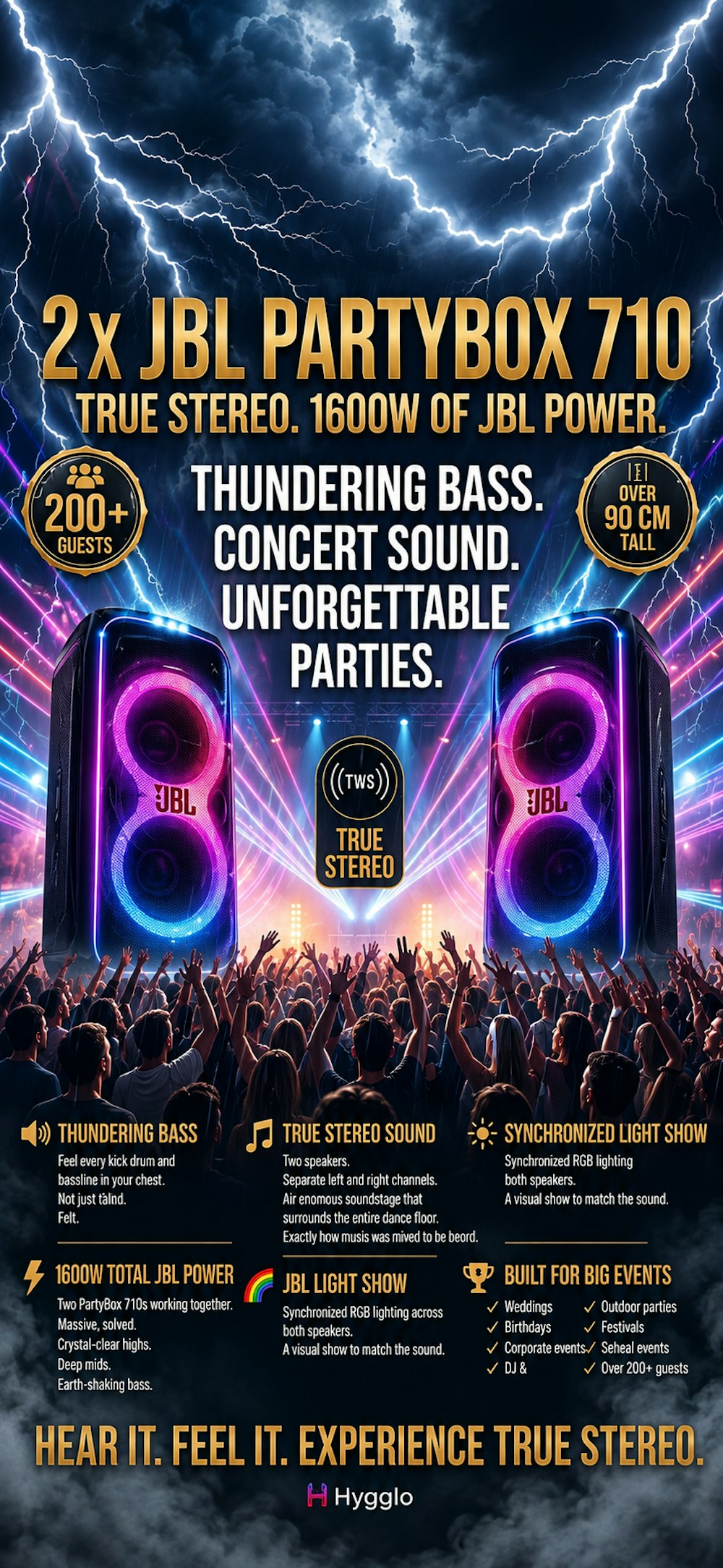 🔥 JBL FESTPAKET | UPP TILL 200 GÄSTER | BRÖLLOP, STUDENT & EVENT