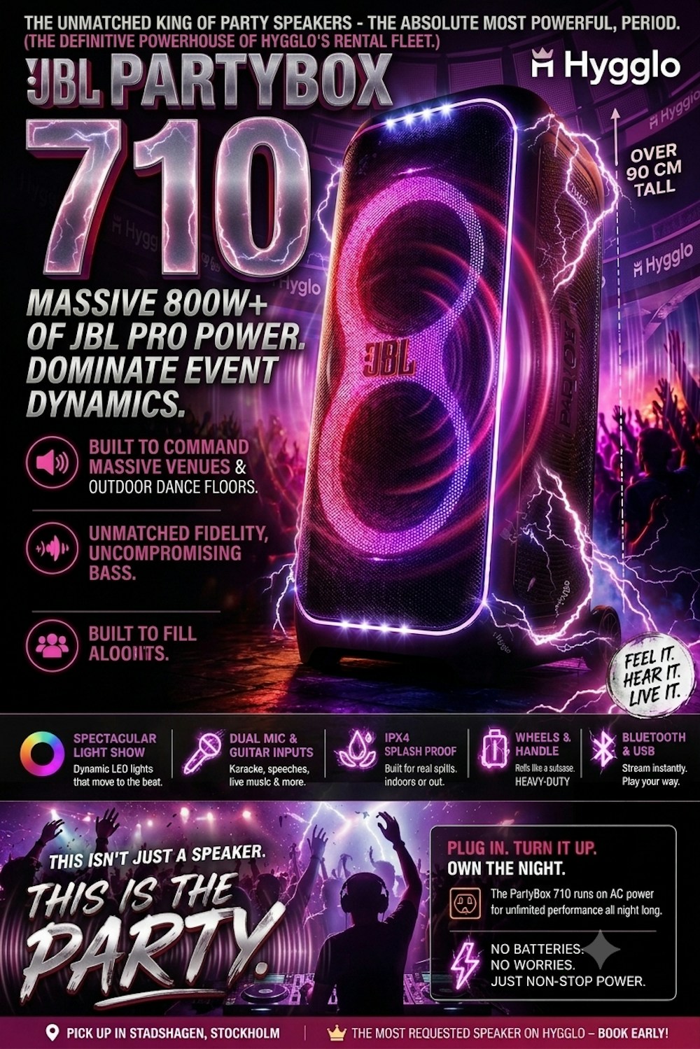 JBL PartyBox 710 | Perfekt för Fest & Event | Upp till 100 Gäster